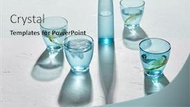  Presentation with detox - Cool new presentation theme with drink-detox-and-diet-concept backdrop and a light blue colored foreground