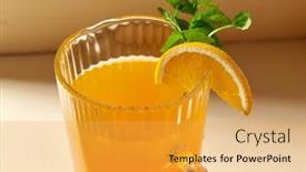  Presentation with fruit drink - Audience pleasing slides consisting of drink-detox-and-diet-concept backdrop and a yellow colored foreground