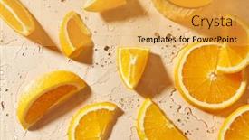  Presentation with detox - Presentation design featuring drink-detox-and-vitaminic-concept background and a yellow colored foreground