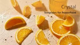  Presentation with detox - PPT theme with drink-detox-and-vitaminic-concept background and a yellow colored foreground