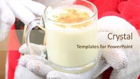  Presentation with traditional drink - Cool new presentation design with drink holiday traditional beverage food backdrop and a cream colored foreground
