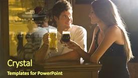  Presentation with pub - Presentation having drink in a pub bar background and a tawny brown colored foreground