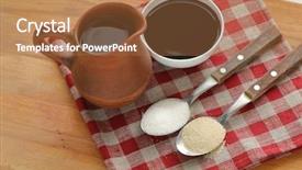  Presentation with sugar - Beautiful theme featuring drink wort sugar and yeast backdrop and a coral colored foreground