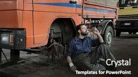  Presentation with drinking water - Amazing theme having drinking a bottle of water backdrop and a dark gray colored foreground