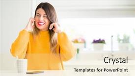  Presentation with coffee music - Slide set enhanced with drinking a cup of coffee background and a  colored foreground