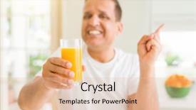  Presentation with drinking glass - Audience pleasing PPT layouts consisting of drinking a glass of orange backdrop and a  colored foreground