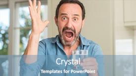  Presentation with child drinking water from glass - PPT theme featuring drinking a glass of water background and a teal colored foreground