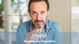  Presentation with child drinking water from glass - Cool new slide set with drinking a glass of water backdrop and a teal colored foreground