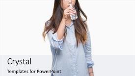  Presentation with drinking glass - Cool new presentation with drinking a glass of water backdrop and a  colored foreground