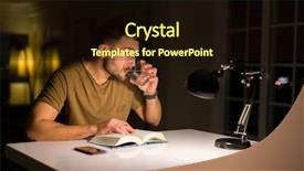  Presentation with child drinking water from glass - Amazing PPT theme having drinking a glass of water backdrop and a wine colored foreground