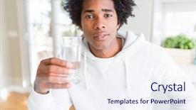  Presentation with african american christianity - Cool new slide set with drinking a glass of water backdrop and a  colored foreground