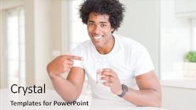  Presentation with african american grandmother - PPT layouts featuring drinking a glass of water background and a  colored foreground