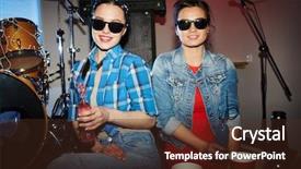  Presentation with girls night - Beautiful PPT layouts featuring drinking alcohol at late night backdrop and a  colored foreground