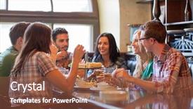  Presentation with happy holidays - Theme featuring drinking at bar or pub background and a tawny brown colored foreground