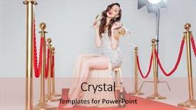  Presentation with red carpet - Beautiful theme featuring drinking champagne on red carpet backdrop and a coral colored foreground