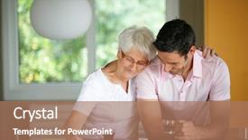  Presentation with piano coffee - Theme consisting of drinking coffee with her son background and a coral colored foreground