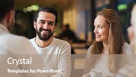  Presentation with meeting family - Cool new PPT theme with drinking concept - happy friends backdrop and a coral colored foreground