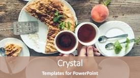  Presentation with view of the salt mine - Slide deck featuring drinking delicious tea with peach background and a coral colored foreground