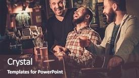  Presentation with fun - Theme having drinking draft beer at bar background and a tawny brown colored foreground