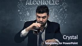  Presentation with drug - Slide deck consisting of drinking drug hangover alcoholic drugs background and a wine colored foreground