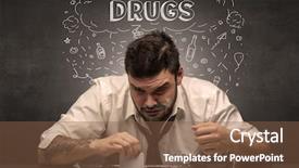  Presentation with drug - PPT theme with drinking drug hangover alcohol background and a tawny brown colored foreground