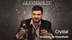  Presentation with drug - Presentation theme consisting of drinking drug hangover alcoholic drugs background and a tawny brown colored foreground