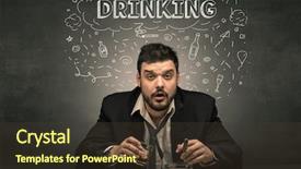  Presentation with drug - Presentation consisting of drinking drug hangover alcoholic drugs background and a tawny brown colored foreground