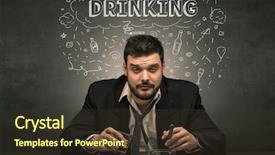  Presentation with drug - Slides enhanced with drinking drug hangover alcohol background and a tawny brown colored foreground