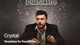  Presentation with drug - Theme featuring drinking drug hangover alcohol background and a wine colored foreground