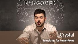  Presentation with drinking alcohol - Presentation consisting of drinking drug hangover alcohol background and a tawny brown colored foreground