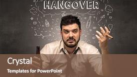  Presentation with drug - PPT theme consisting of drinking drug hangover alcoholic drugs background and a tawny brown colored foreground