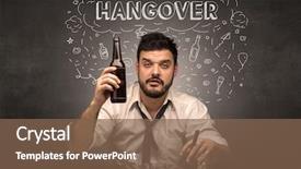  Presentation with alcoholic - Slide deck featuring drinking drug hangover alcoholic drugs background and a violet colored foreground