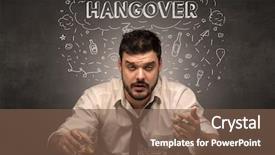  Presentation with drug - Amazing slide deck having drinking drug hangover alcoholic drugs backdrop and a tawny brown colored foreground