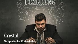  Presentation with alcoholic - Audience pleasing presentation theme consisting of drinking drug hangover alcoholic drugs backdrop and a dark gray colored foreground