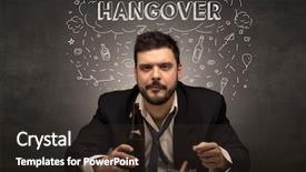  Presentation with drug - PPT theme featuring drinking drug hangover alcoholic drugs background and a tawny brown colored foreground