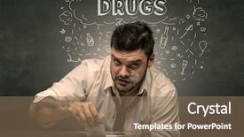  Presentation with alcoholic - Beautiful theme featuring drinking drug hangover alcoholic drugs backdrop and a violet colored foreground