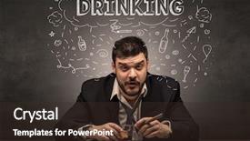  Presentation with drug - Presentation theme having drinking drug hangover alcoholic drugs background and a tawny brown colored foreground