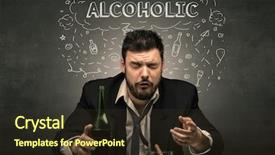  Presentation with drug - Slide deck having drinking drug hangover alcoholic drugs background and a tawny brown colored foreground