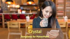  Presentation with drinking glass - Audience pleasing PPT theme consisting of drinking glass of water backdrop and a red colored foreground