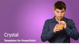  Presentation with juice - Amazing slides having drinking juice isolated on purple backdrop and a purple colored foreground