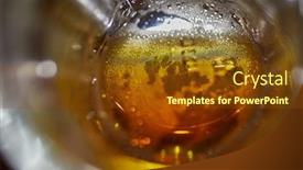  Presentation with looking glass - PPT theme having drinking-looking-down-a-beer background and a tawny brown colored foreground