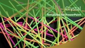  Presentation with plastic straws - Beautiful PPT theme featuring drinking-plastic-straws backdrop and a forest green colored foreground