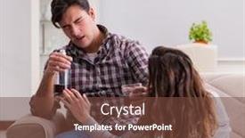  Presentation with drinking problem - Slide set consisting of drinking-problem-drunk-husband-man background and a tawny brown colored foreground