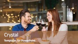  Presentation with food red - Presentation theme having drinking red wine at date background and a  colored foreground