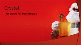  Presentation with happy new year - Colorful PPT layouts enhanced with drinking soda entertainment and cinema backdrop and a crimson colored foreground