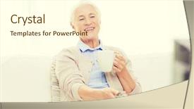  Presentation with news channel - Presentation theme with drinking tea and changing channel background and a white colored foreground