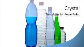  Presentation with drinking water - Audience pleasing presentation consisting of drinking water in bottles backdrop and a white colored foreground