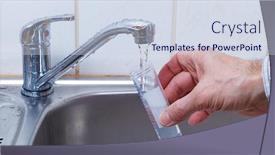  Presentation with drinking water - PPT theme having drinking-water-in-the-test background and a lemonade colored foreground