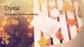  Presentation with coffee cup - Cool new PPT layouts with maple drinks - season and news concept backdrop and a lemonade colored foreground