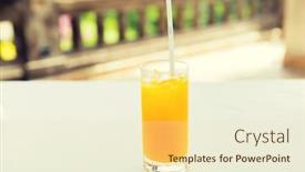  Presentation with orange fruit - Amazing theme having drinks-and-food-concept-glass backdrop and a soft green colored foreground